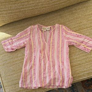 Pink Striped Kids Kaftan